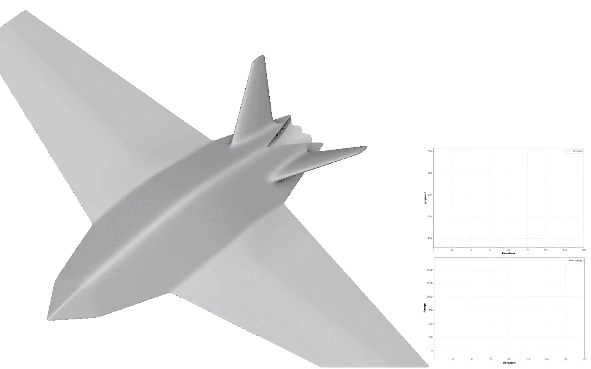 nTop aircraft geometry animation