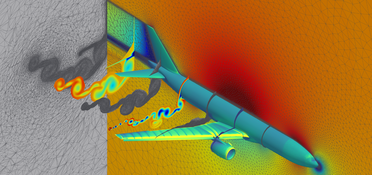Mesh-adapted solution for the CRM-HL landing configuration